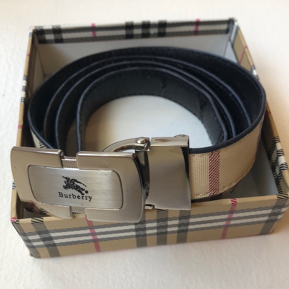 real burberry belt